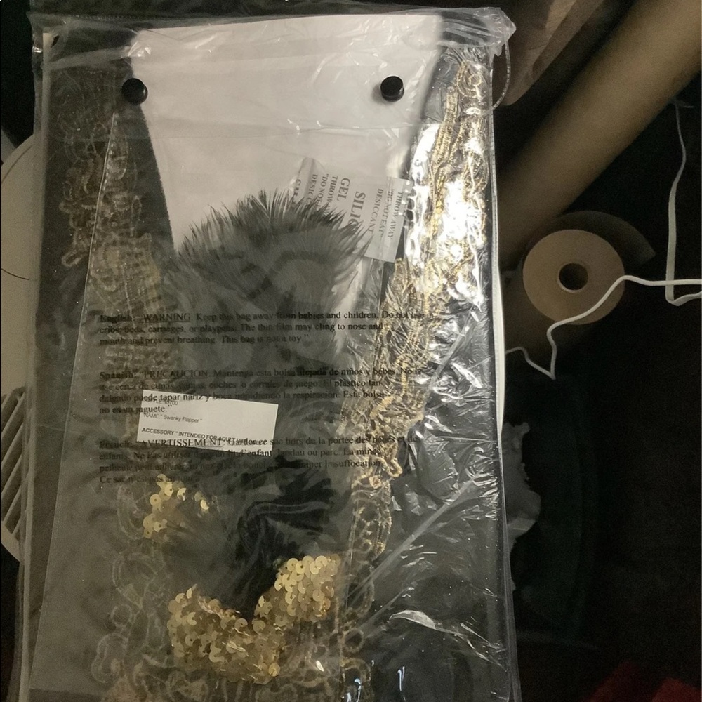 Dreamgirl Womens Swanky Flapper Black/Gold - Picture 5 of 11